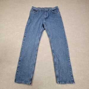 Wrangler Jeans Mens 34x31 Blue Relaxed‎ Fit Classic Straight Denim Casual
